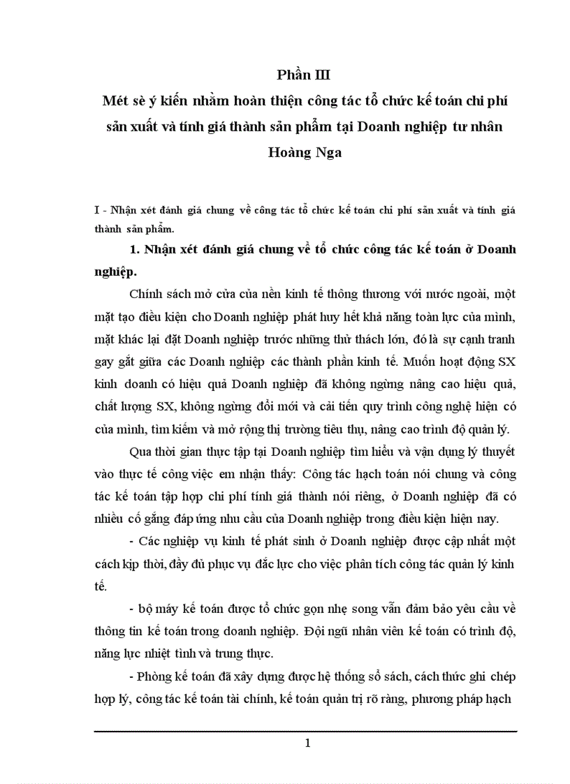 image for page Quản lý chi phí và tính giá thành sản phẩm tại DNTN Hoàng Nga 1