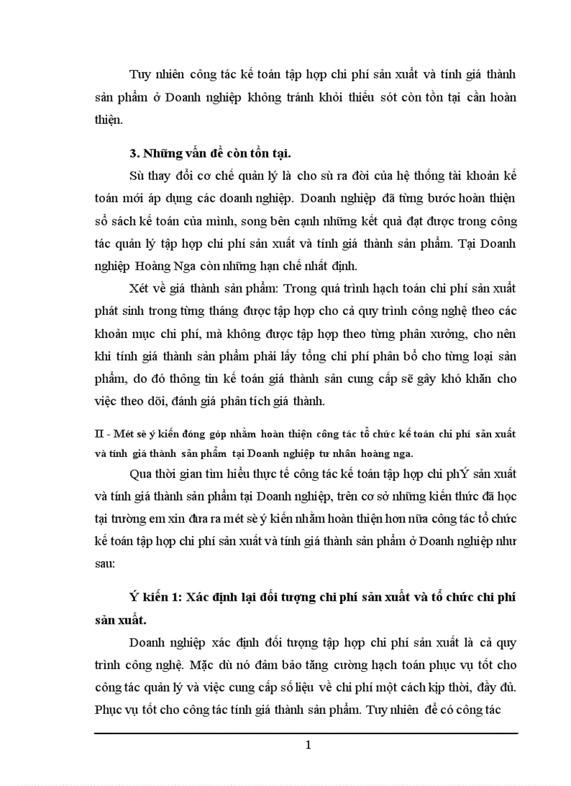 image for page Quản lý chi phí và tính giá thành sản phẩm tại DNTN Hoàng Nga 1