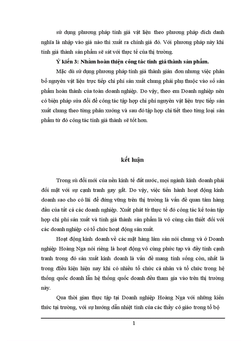 image for page Quản lý chi phí và tính giá thành sản phẩm tại DNTN Hoàng Nga 1
