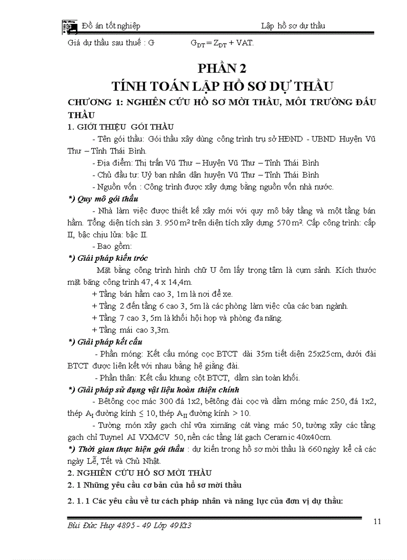 image for page Lập hồ sơ dự thầu gói thầu xây lắp Công trình Trụ sở HĐND UBND Huyện Vũ Thư Tỉnh Thái Bình 1