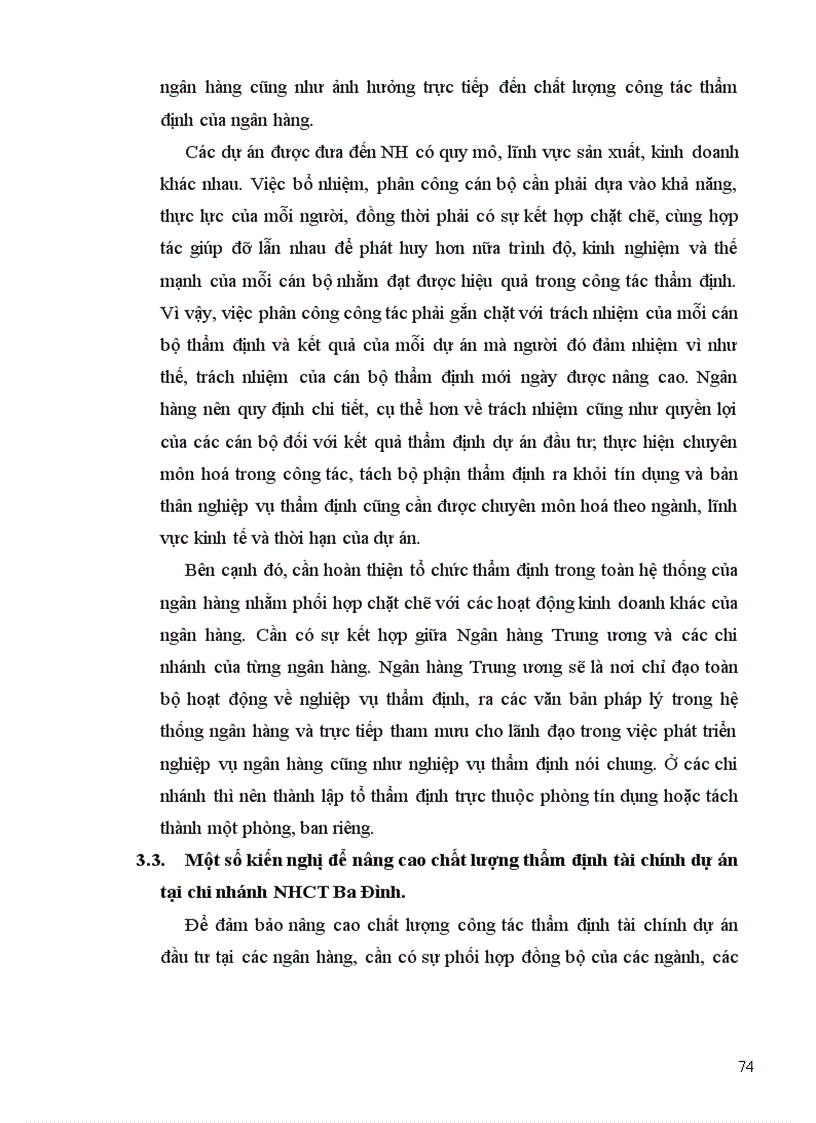 image for page Nâng cao chất lượng thẩm định tài chính dự án tại ngân hàng công thương chi nhánh Ba Đình 1