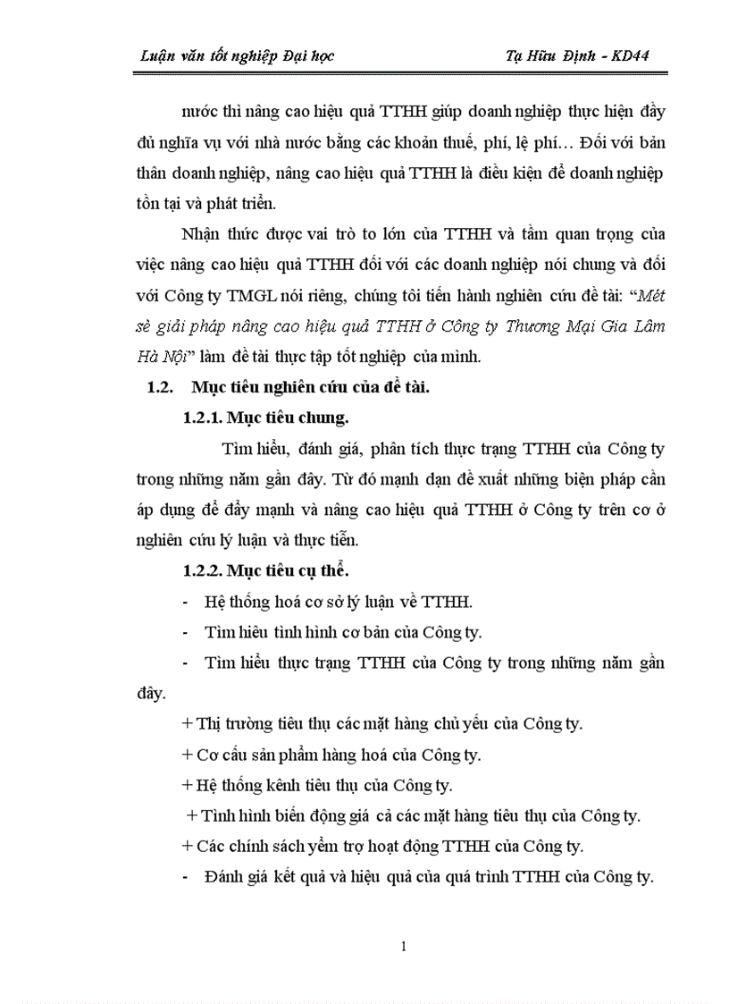 image for page Một số giải pháp nâng cao hiệu quả TTHH ở Công ty Thương Mại Gia Lâm Hà Nội 1