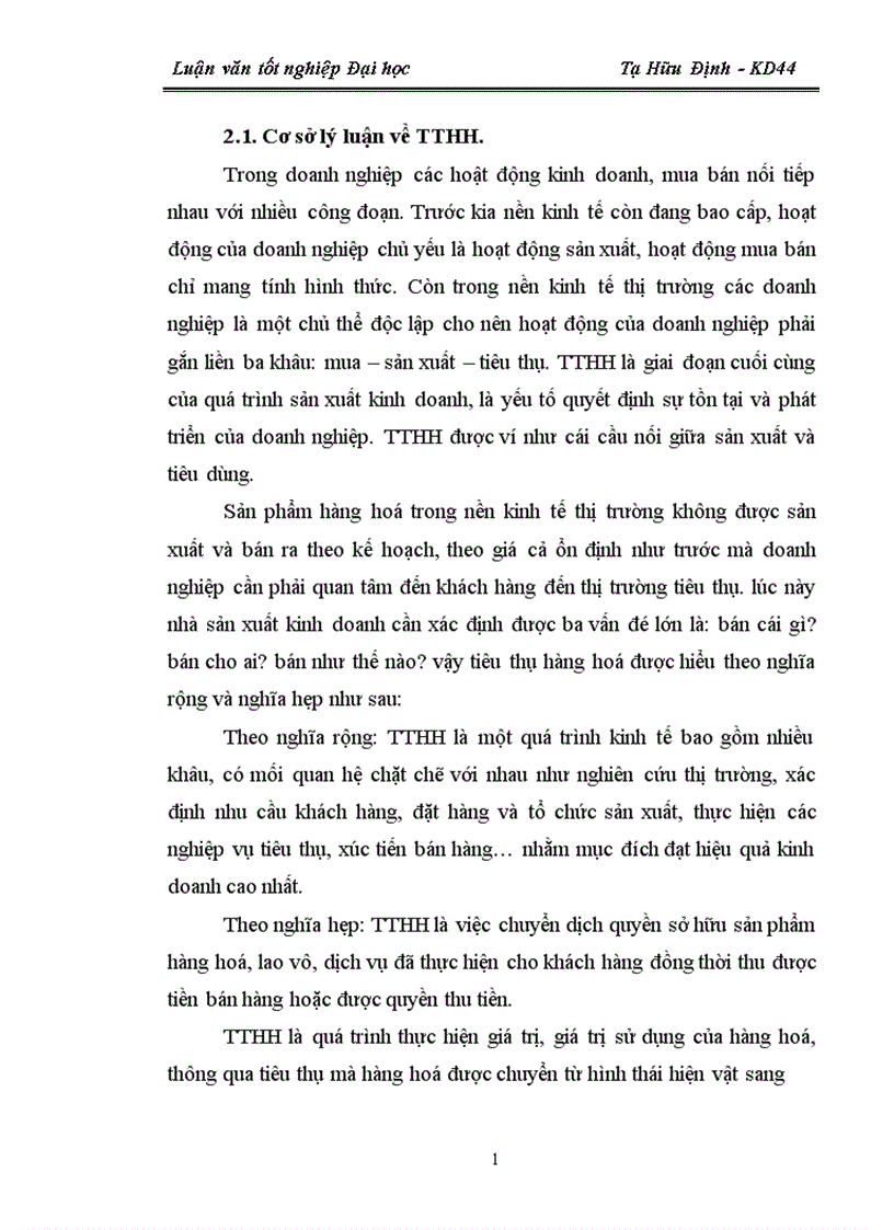 image for page Một số giải pháp nâng cao hiệu quả TTHH ở Công ty Thương Mại Gia Lâm Hà Nội 1