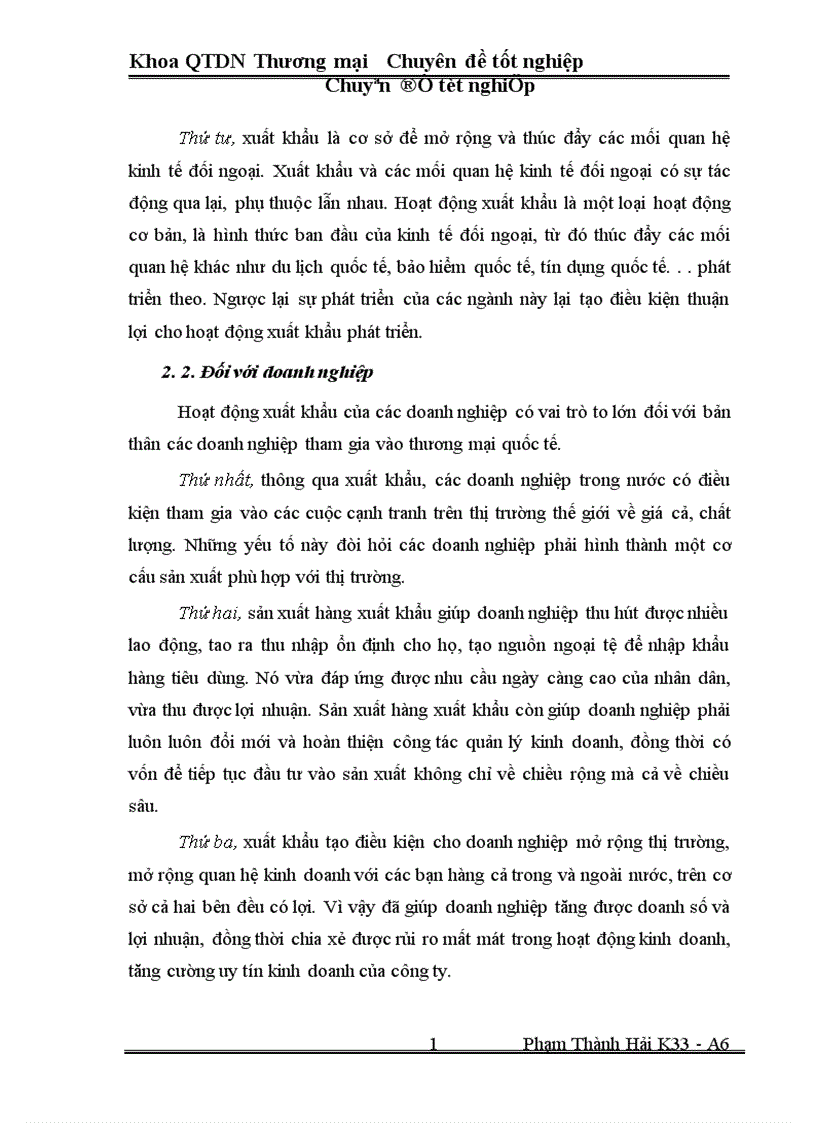 image for page Một số Biện pháp thúc đẩy hoạt động xuất khẩu ở Công ty xuất nhập khẩu Hà Tây 1