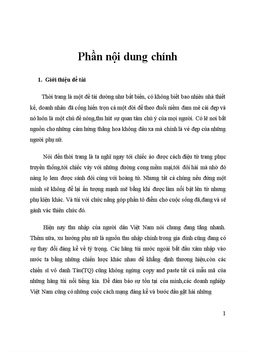 image for page Phát triển dòng sản phẩm túi xách Việt cao cấp dành cho nữ giới