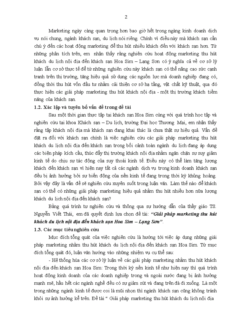 image for page Giải pháp marketing thu hút khách du lịch nội địa đến khách sạn Hoa Sim 1