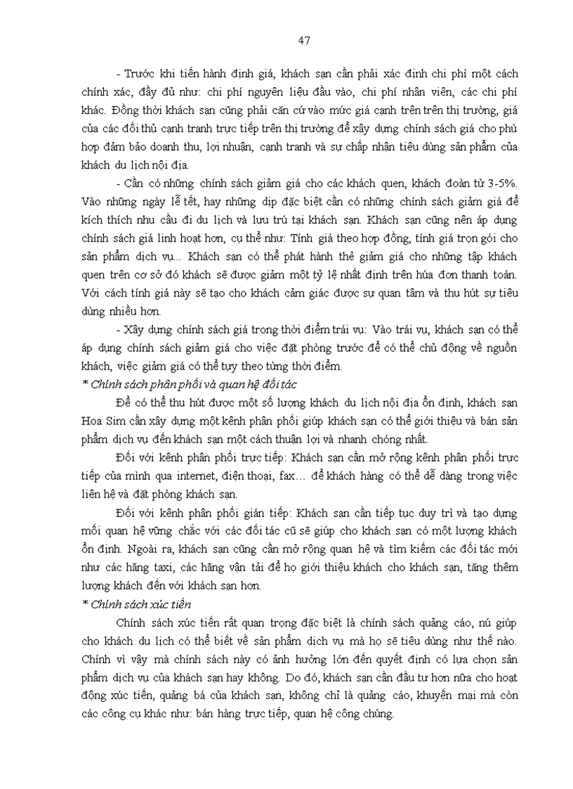 image for page Giải pháp marketing thu hút khách du lịch nội địa đến khách sạn Hoa Sim 1