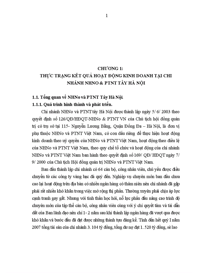 image for page Một số giải pháp chủ yếu nhằm nâng cao lợi nhuận tại chi nhánh NHNo PTNT Tây Hà Nội