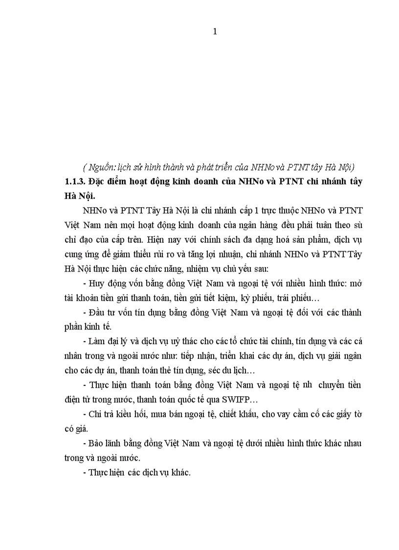 image for page Một số giải pháp chủ yếu nhằm nâng cao lợi nhuận tại chi nhánh NHNo PTNT Tây Hà Nội