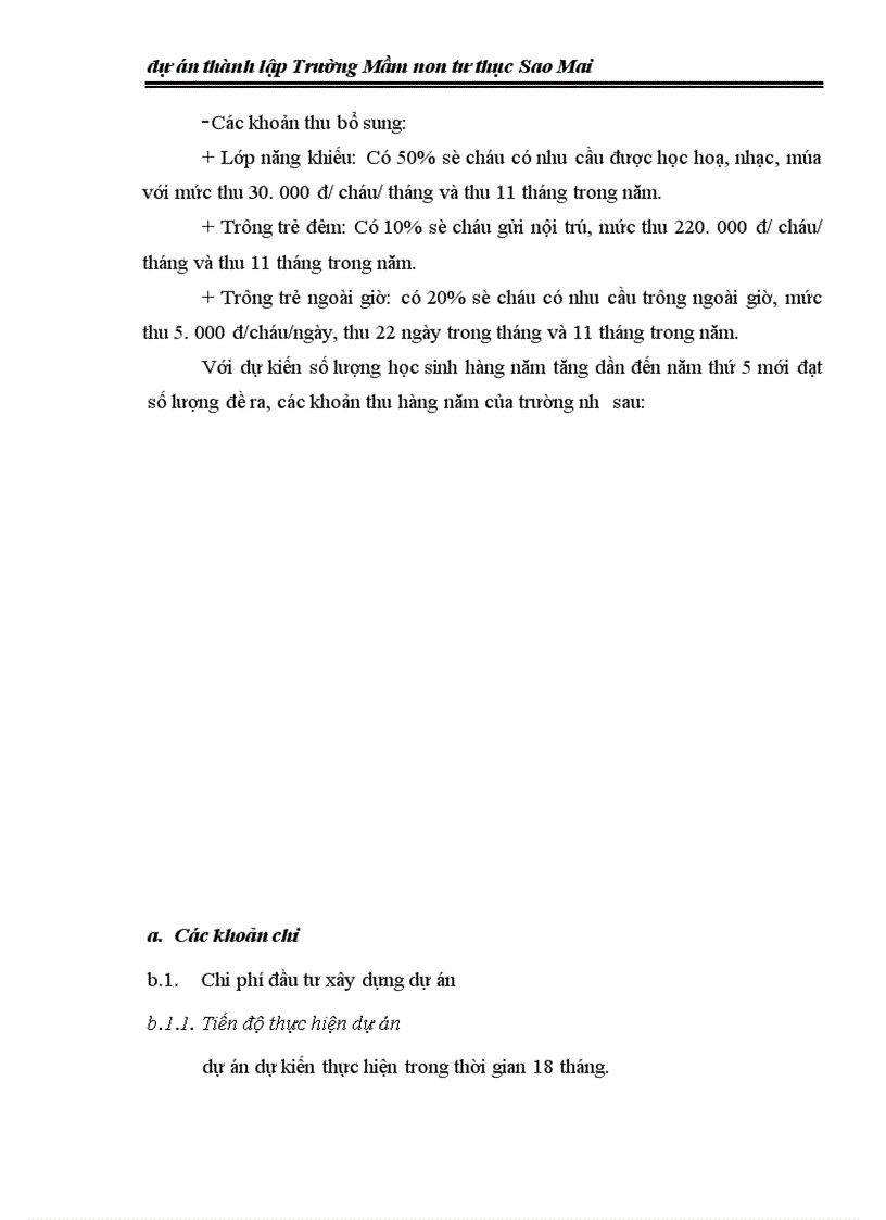 image for page Dự án thành lập Trường Mầm non tư thục Sao Mai 1