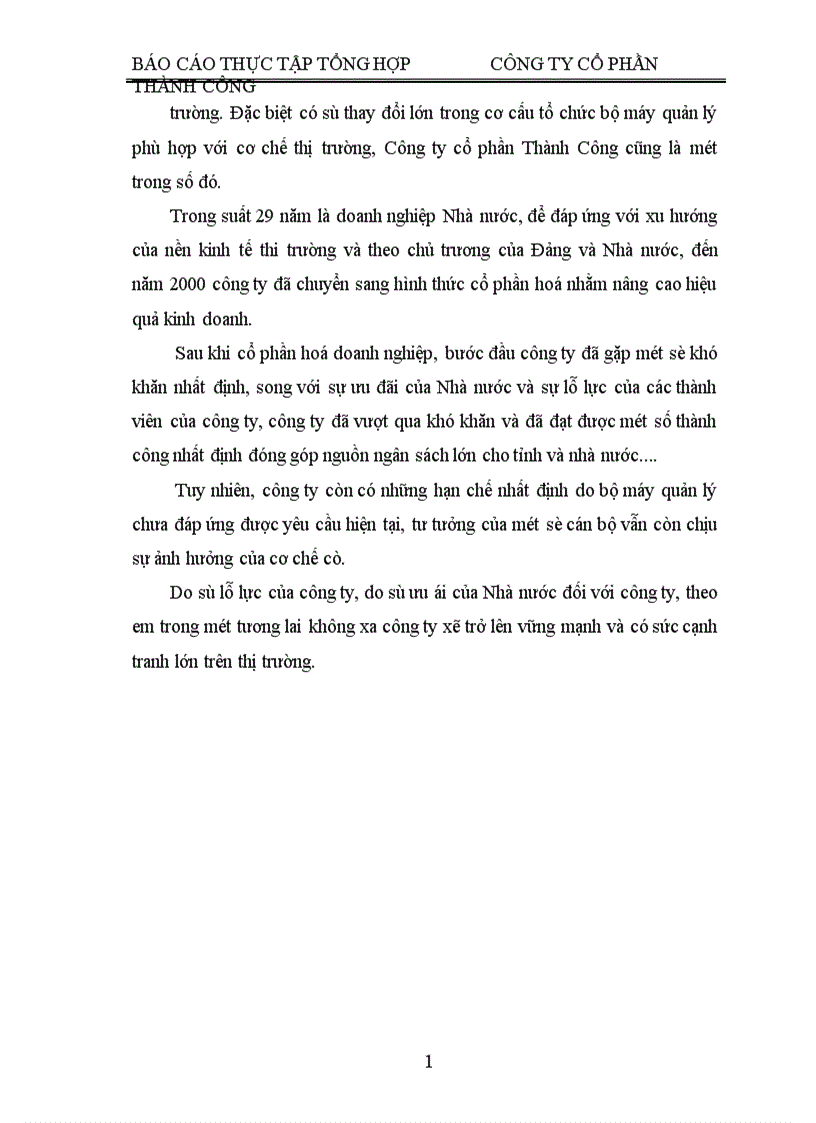 image for page Một số đặc điểm chủ yếu của công ty cổ phần Thành Công hud tasco