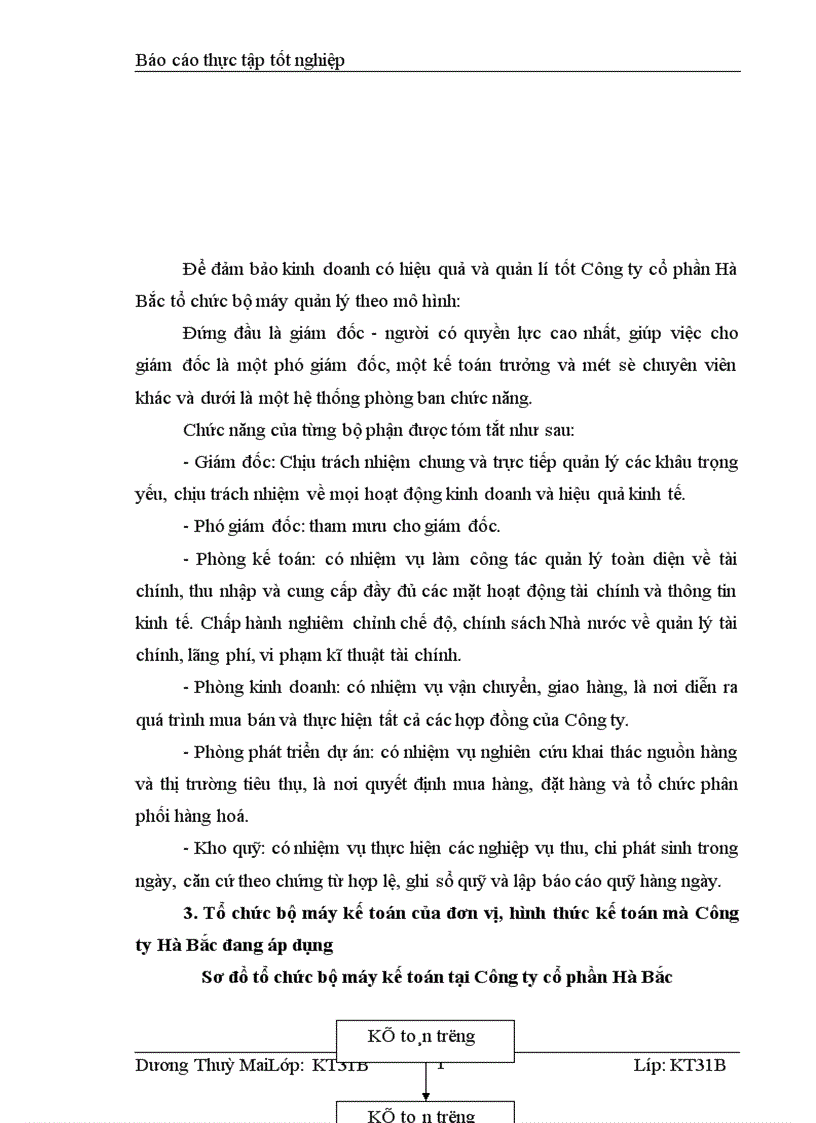 Hoàn thiện kế toán bán hàng tại Công ty cổ phần Hà Bắc Báo cáo thực tập tốt nghiệp gồm 3 phần 1