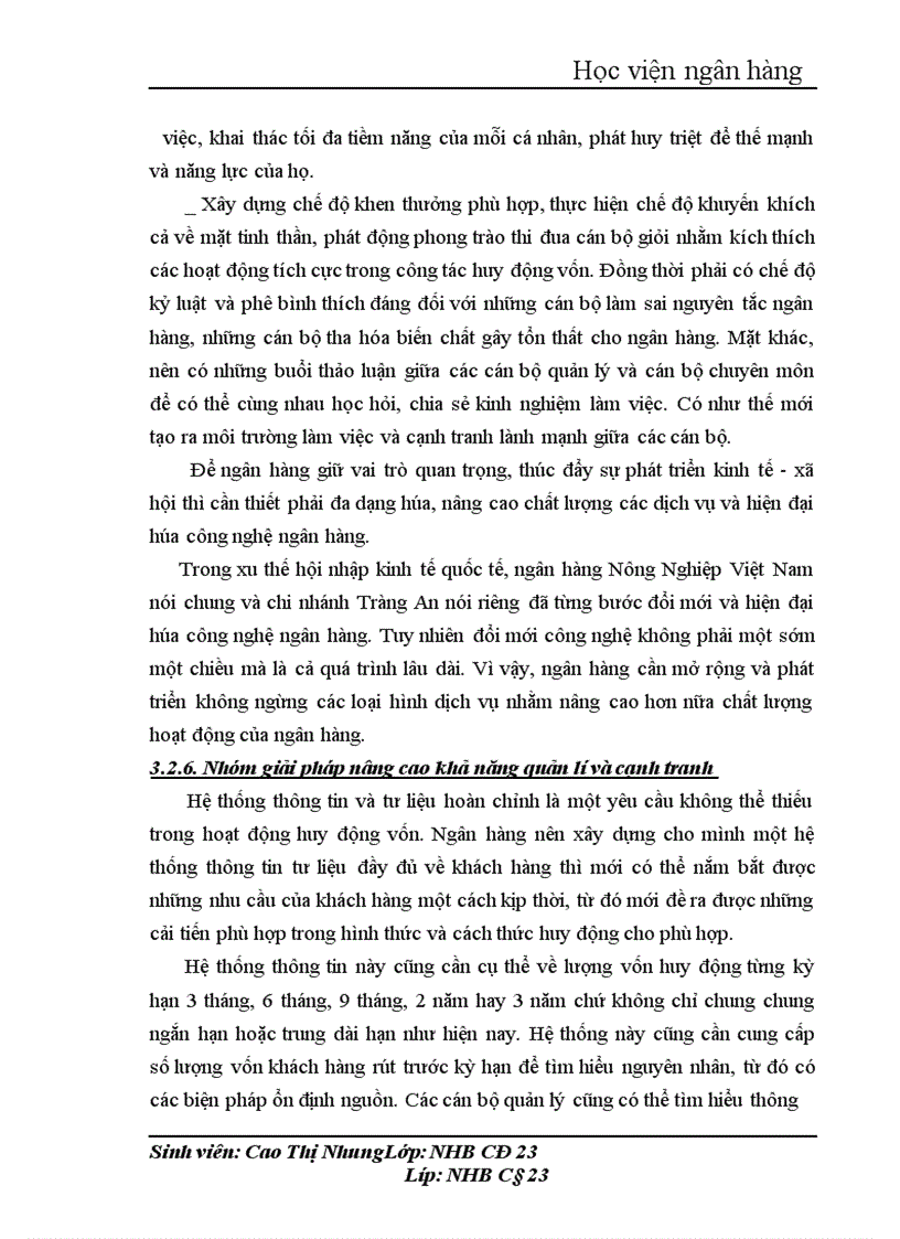 image for page giải pháp nâng cao hiệu quả huy động vốn tại chi nhánh NHNNo PTNT Tràng An 1