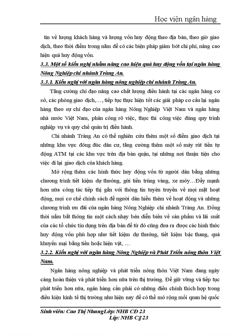 image for page giải pháp nâng cao hiệu quả huy động vốn tại chi nhánh NHNNo PTNT Tràng An 1