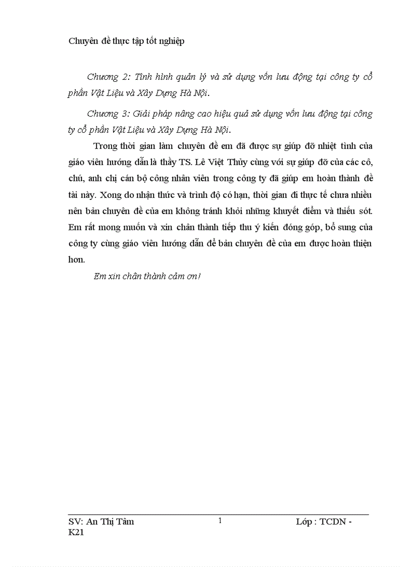 image for page Nâng cao hiệu quả sử dụng vốn lưu động tại công ty cổ phần Vật Liệu và Xây Dựng Hà Nội 1