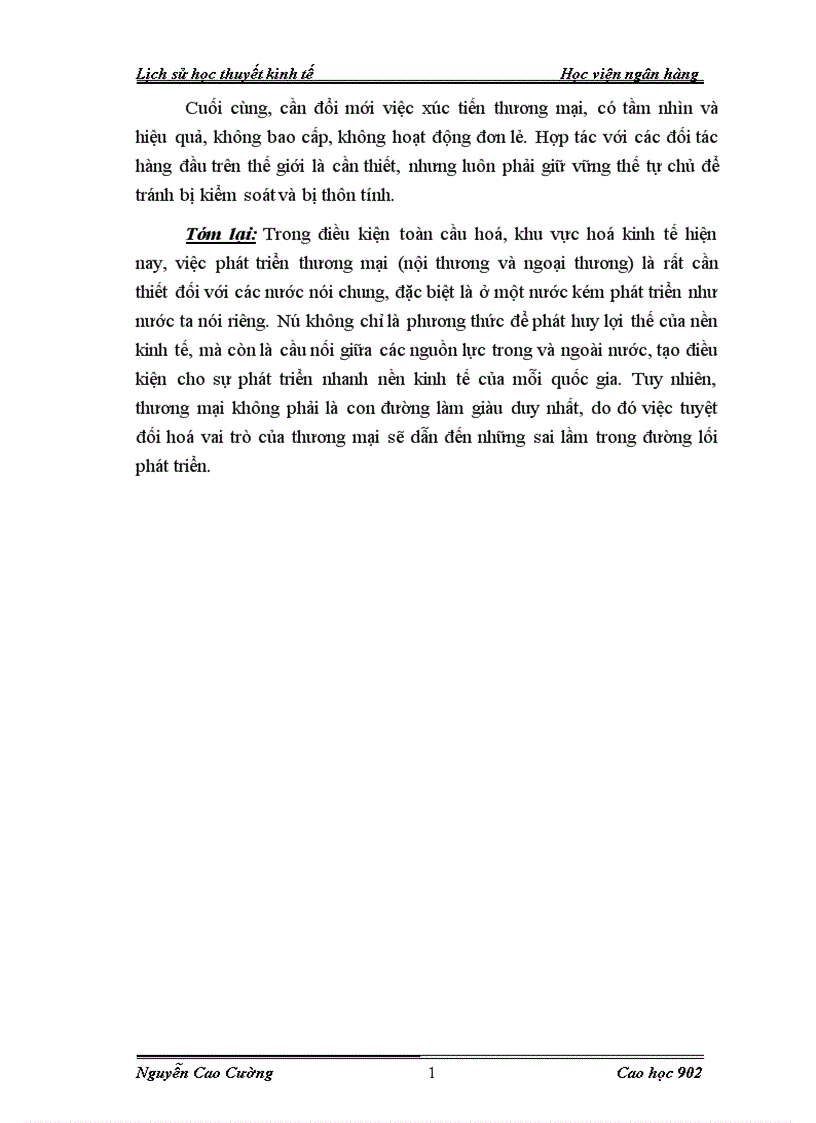 image for page Tư tưởng kinh tế của Chủ nghĩa trọng thương ý nghĩa đối với sự phát triển kinh tế thị trường ở nước ta