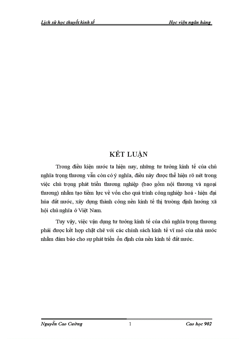 image for page Tư tưởng kinh tế của Chủ nghĩa trọng thương ý nghĩa đối với sự phát triển kinh tế thị trường ở nước ta