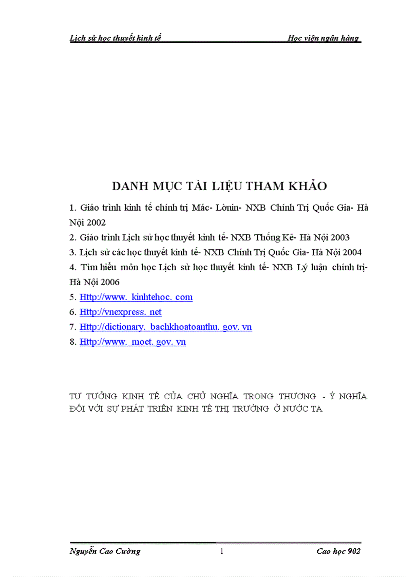 image for page Tư tưởng kinh tế của Chủ nghĩa trọng thương ý nghĩa đối với sự phát triển kinh tế thị trường ở nước ta