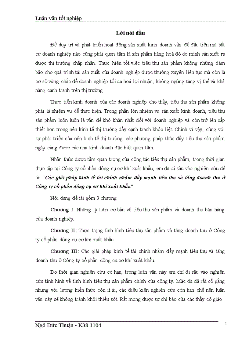image for page Các giải pháp kinh tế tài chính nhằm đẩy mạnh tiêu thụ và tăng doanh thu ở Công ty cổ phần dụng cụ cơ khí xuất khẩu 1