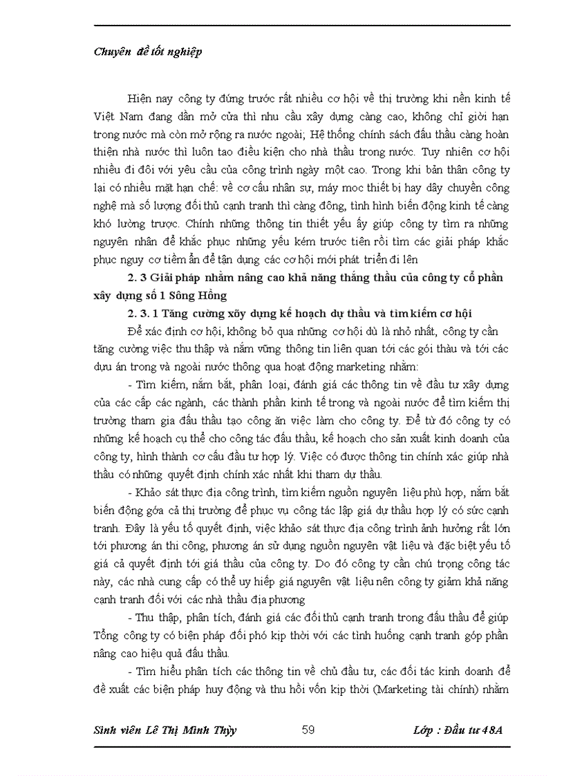 image for page Một số giải pháp nhằm nâng cao khả năng thắng thầu trong đấu thầu xây lắp tại công ty cổ phần xây dựng Số 1 Sông Hồng 1