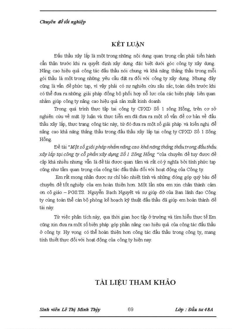 image for page Một số giải pháp nhằm nâng cao khả năng thắng thầu trong đấu thầu xây lắp tại công ty cổ phần xây dựng Số 1 Sông Hồng 1