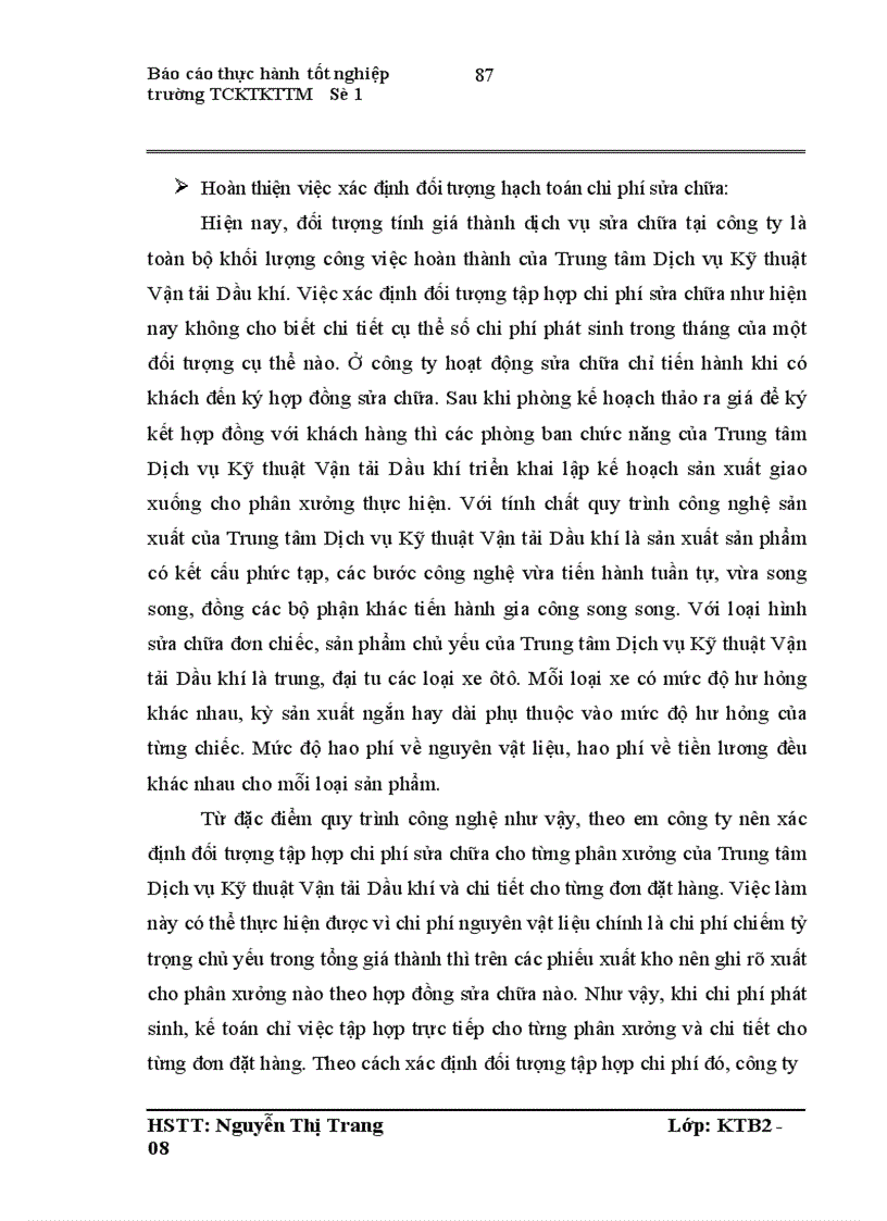 image for page Hoàn thiện kế toán chi phí và tính giá thành dịch vụ sửa chữa tại Công ty Cổ phần Vận tải Dầu khí Đông Dương 1