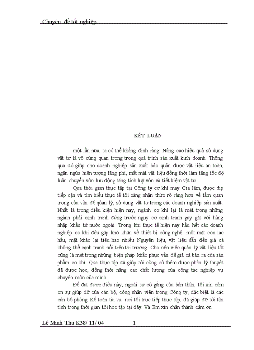 image for page Thực trạng và các giải pháp chủ yêú nâng cao hiệu quả tổ chức quản lý sử dụng vật tư tại Công ty cơ khí may Gia Lâm 1