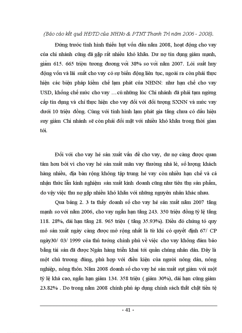 image for page Giải pháp nhằm mở rộng tín dụng đối với hộ sản xuất tại NHNo PTNT Thanh Trì 1