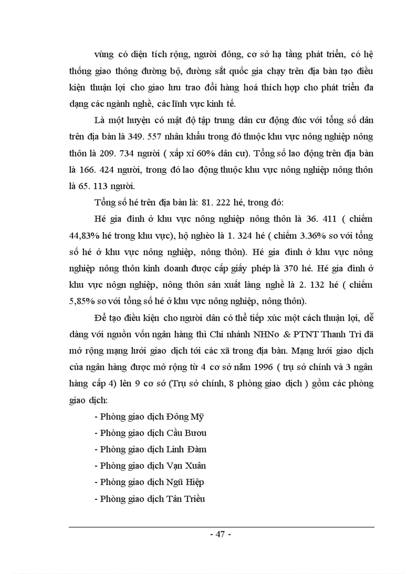 image for page Giải pháp nhằm mở rộng tín dụng đối với hộ sản xuất tại NHNo PTNT Thanh Trì 1