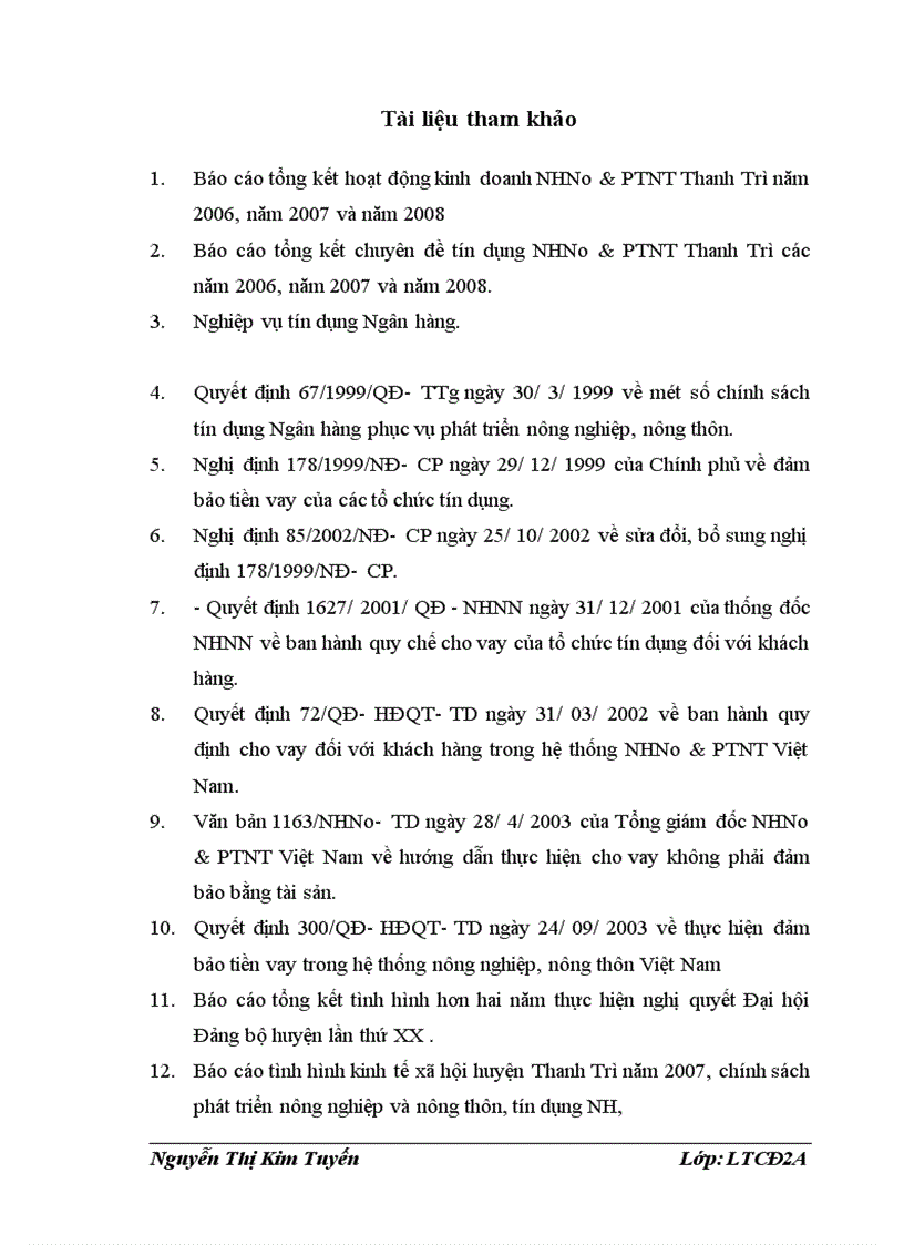 image for page Giải pháp nhằm mở rộng tín dụng đối với hộ sản xuất tại NHNo PTNT Thanh Trì 1