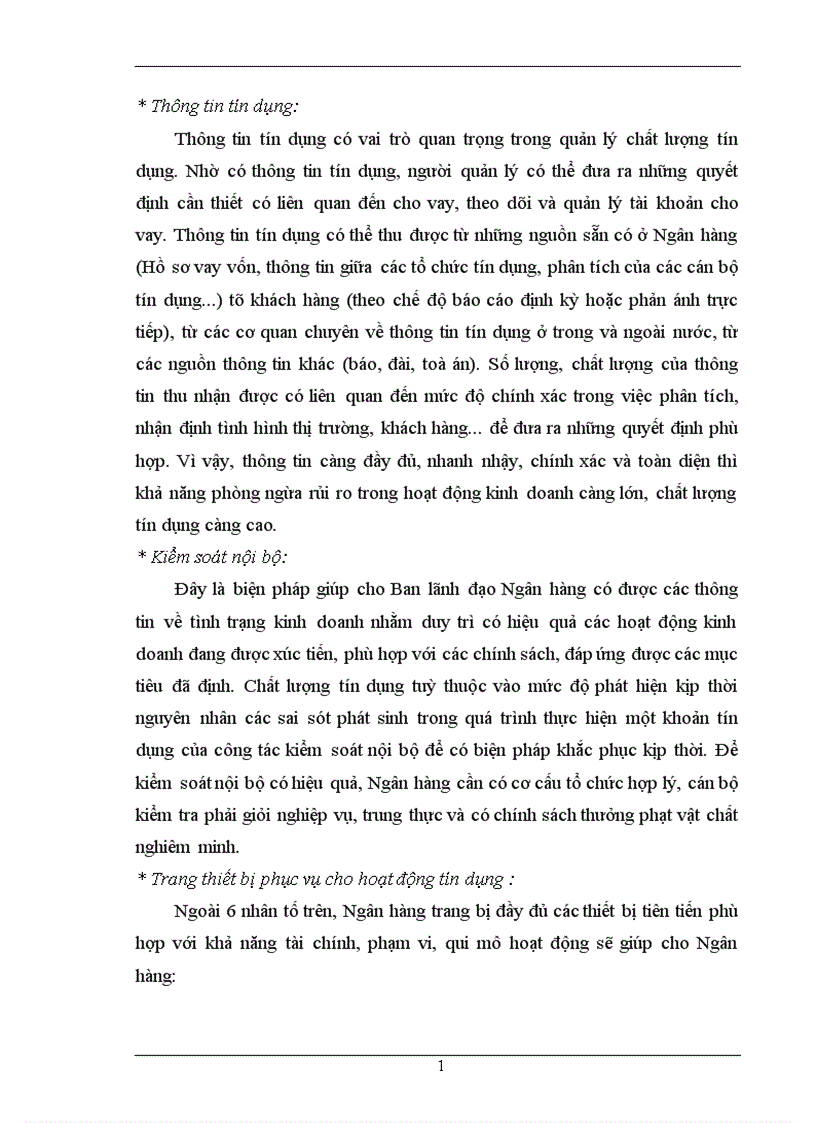 image for page Chất lượng tín dụng ngân hàng hiện trạng và giải pháp nâng cao chất lượng tín dụng tại NHTMCP Eximbank Hà Nội 1
