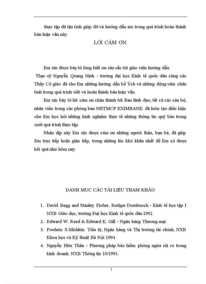 image for page Chất lượng tín dụng ngân hàng hiện trạng và giải pháp nâng cao chất lượng tín dụng tại NHTMCP Eximbank Hà Nội 1