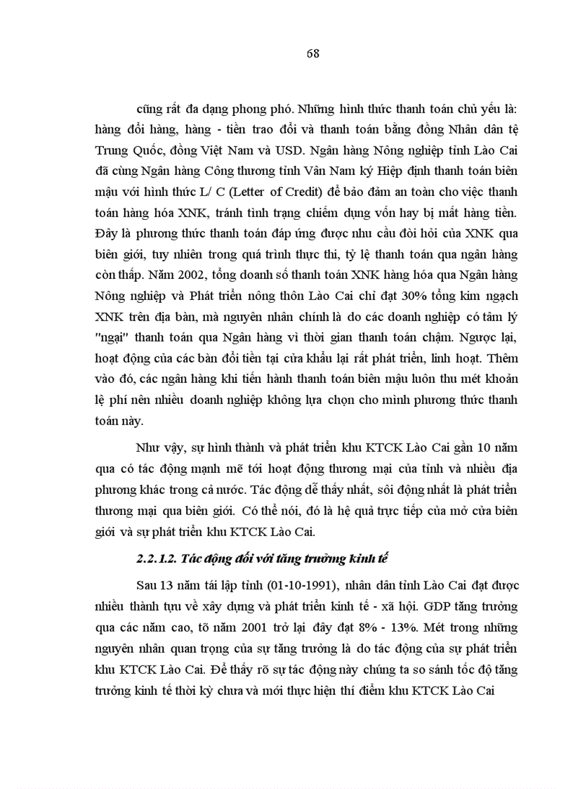 image for page Tác động của sự phát triển khu kinh tế cửa khẩu Lào Cai đến đời sống kinh tế xã hội của tỉnh