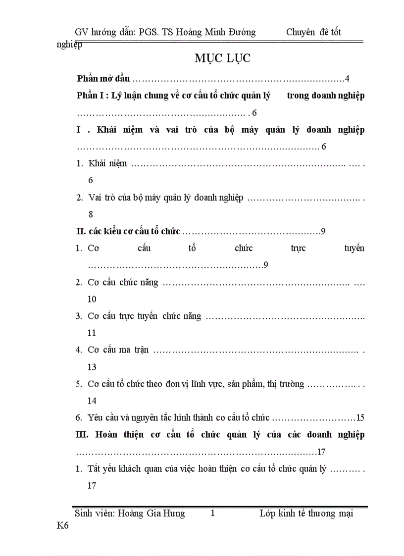 image for page Hoàn thiện tổ chức quản lý của Công ty TNHH Vận Tải Thương Mại Trường Hưng