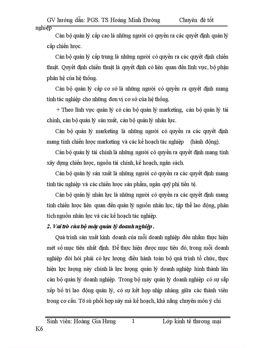 image for page Hoàn thiện tổ chức quản lý của Công ty TNHH Vận Tải Thương Mại Trường Hưng