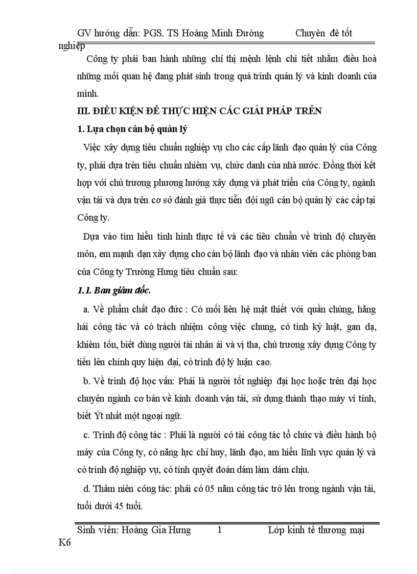 image for page Hoàn thiện tổ chức quản lý của Công ty TNHH Vận Tải Thương Mại Trường Hưng