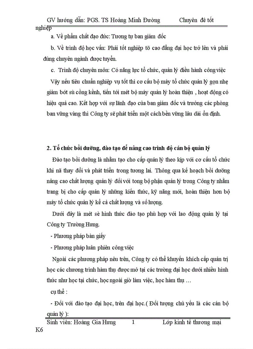 image for page Hoàn thiện tổ chức quản lý của Công ty TNHH Vận Tải Thương Mại Trường Hưng