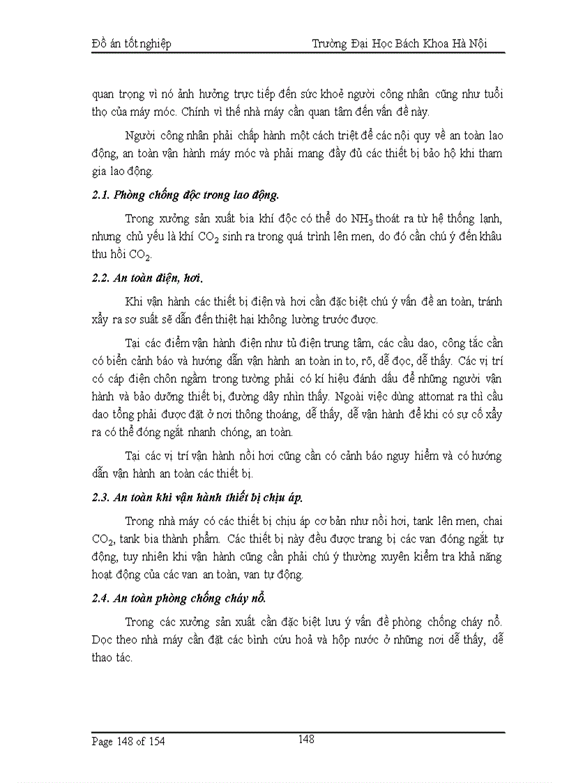 image for page thiết kế nhà máy bia có năng suất 30 000 lít ngày với 2 sản phẩm là bia hơi và bia chai có nồng độ dịch đường lên men là 110Bx và tỉ lệ gạo thay thế là 20