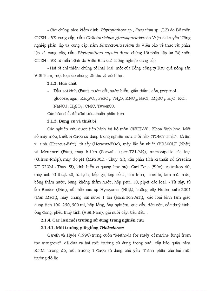 image for page Nghiên cứu khả năng đối kháng và tiềm năng ứng dụng của một số chủng Trichoderma phân lập từ RNM trên một số nấm bệnh thực vật 1