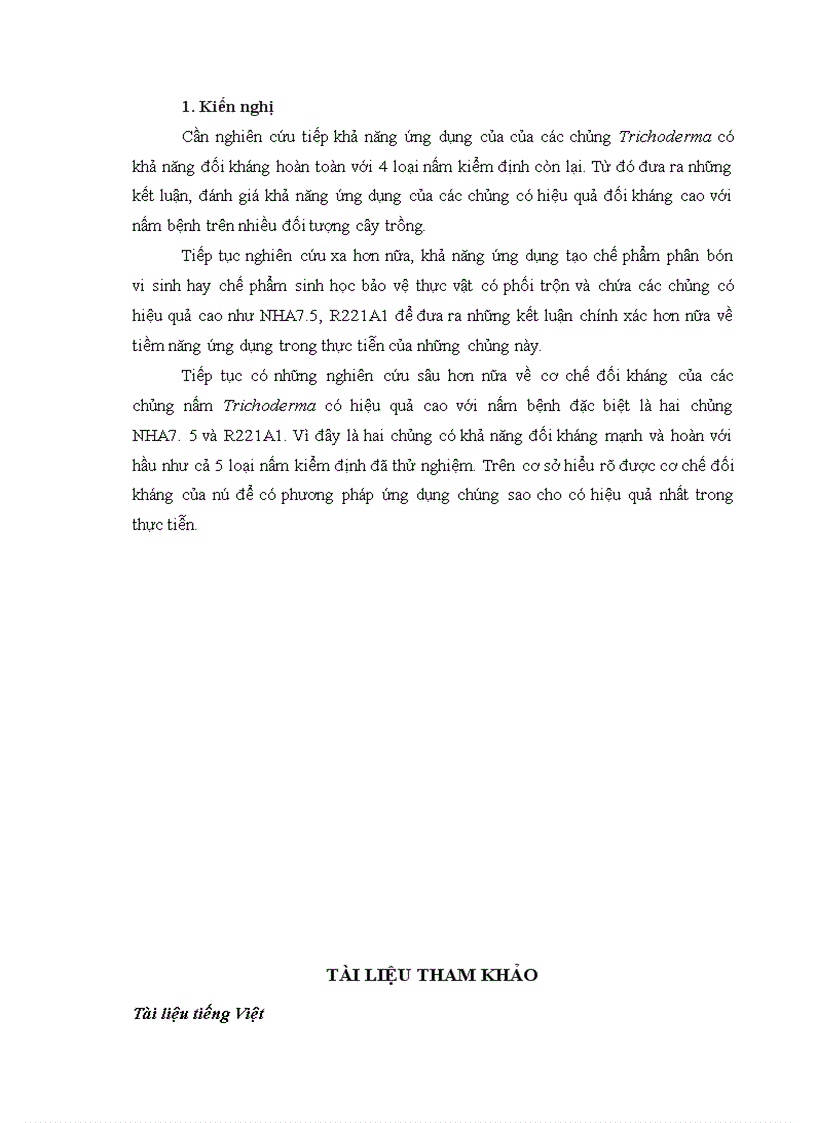 image for page Nghiên cứu khả năng đối kháng và tiềm năng ứng dụng của một số chủng Trichoderma phân lập từ RNM trên một số nấm bệnh thực vật 1