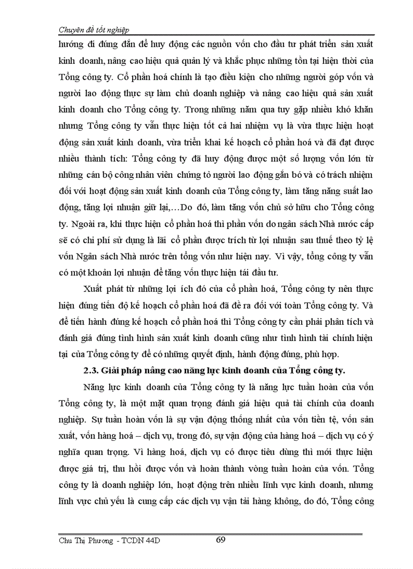 image for page Phân tích tài chính và nâng cao hiệu quả tài chính của Tổng công ty Hàng không Việt Nam 1