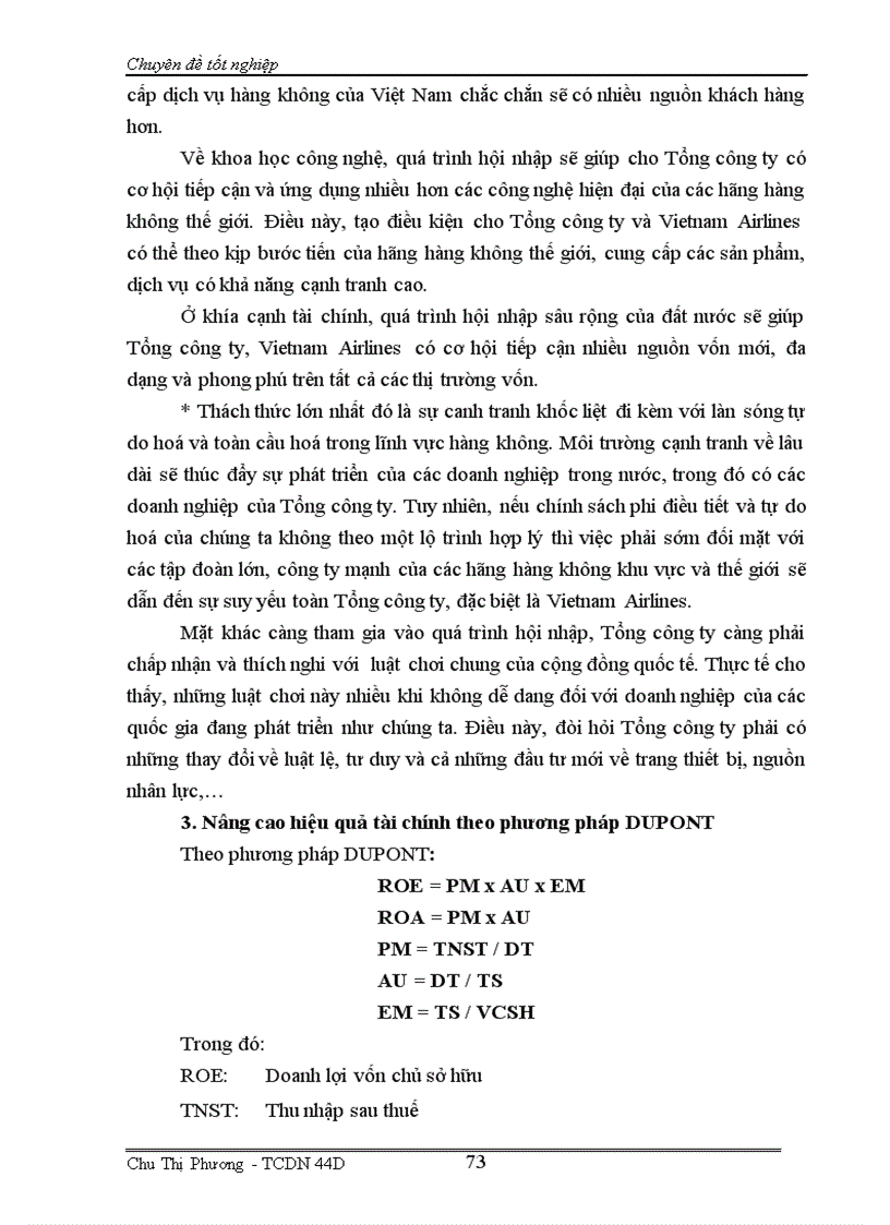 image for page Phân tích tài chính và nâng cao hiệu quả tài chính của Tổng công ty Hàng không Việt Nam 1