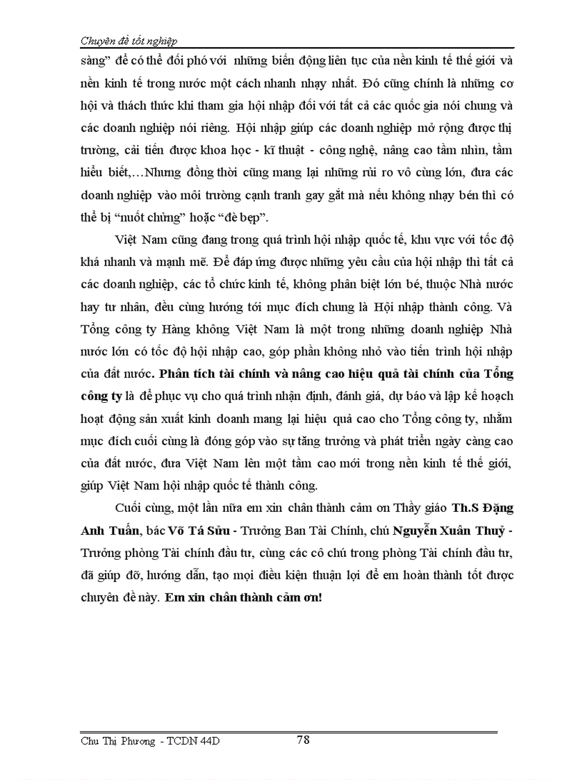 image for page Phân tích tài chính và nâng cao hiệu quả tài chính của Tổng công ty Hàng không Việt Nam 1