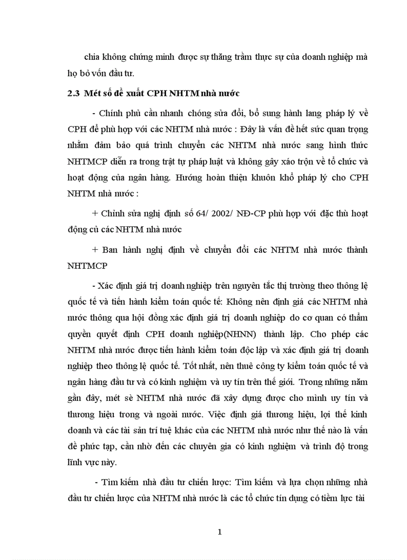 image for page Cổ phần hoá ngân hàng thương mại nhà nước kinh nghiệm quốc tề và bài học cho Việt nam