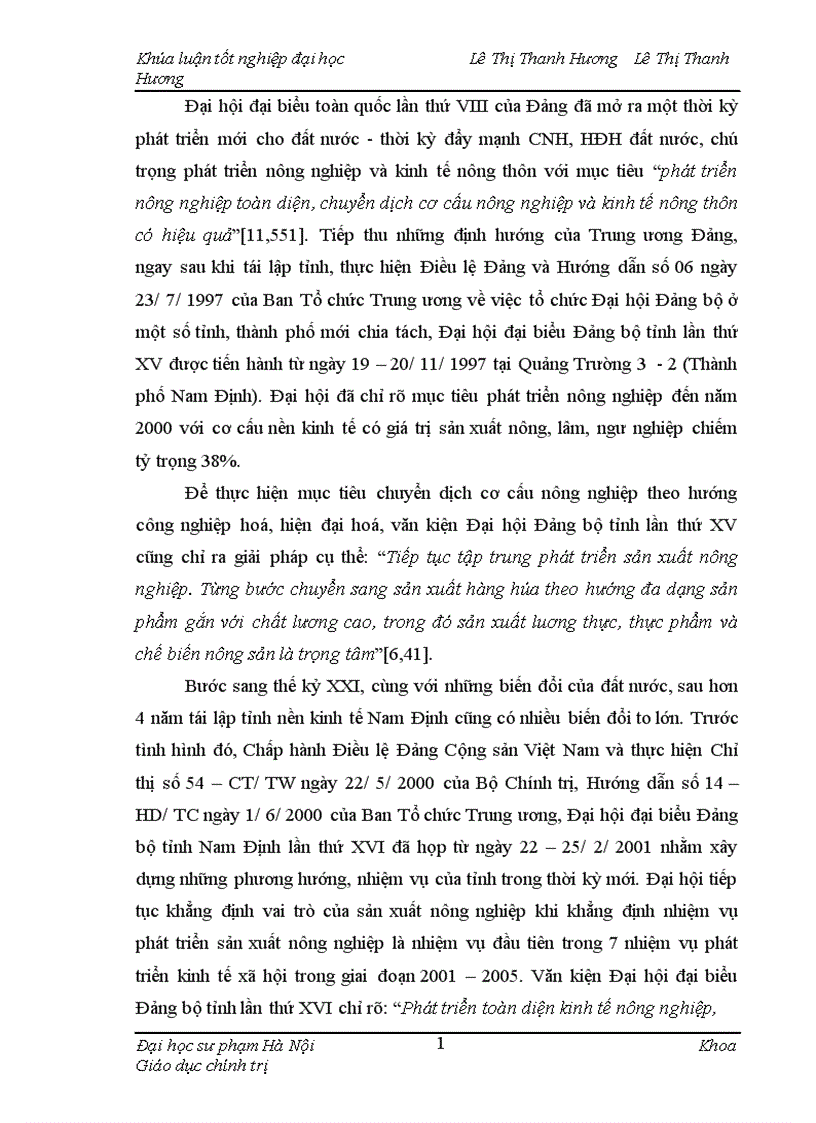 image for page Đảng bộ tỉnh Nam Định lãnh đạo phát triển nông nghiệp giai đoạn 1997 2008 1