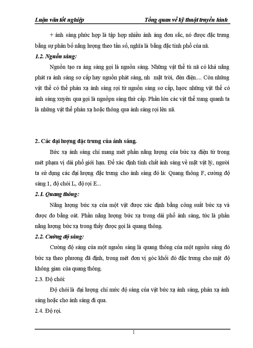 image for page Tổng quan về kỹ thuật truyền hình