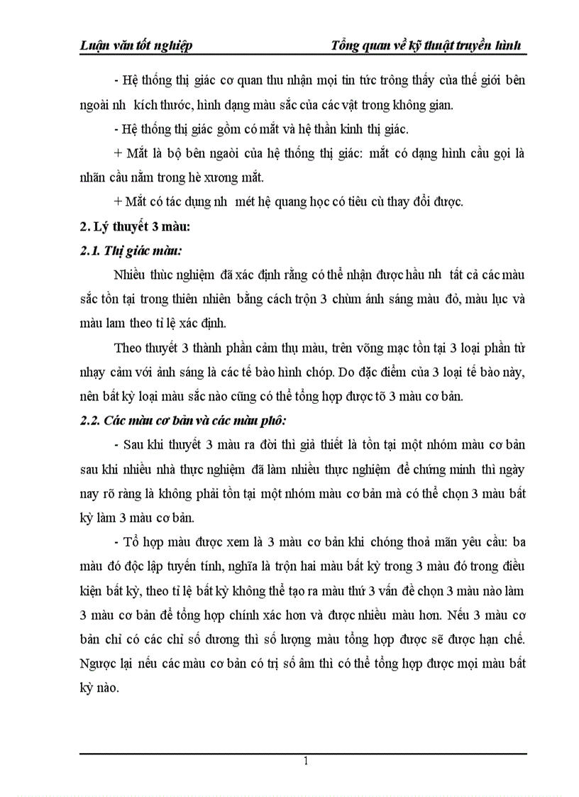 image for page Tổng quan về kỹ thuật truyền hình