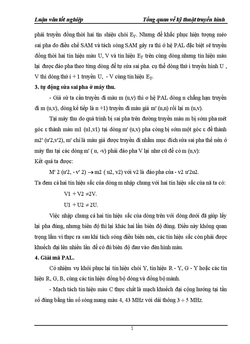 image for page Tổng quan về kỹ thuật truyền hình