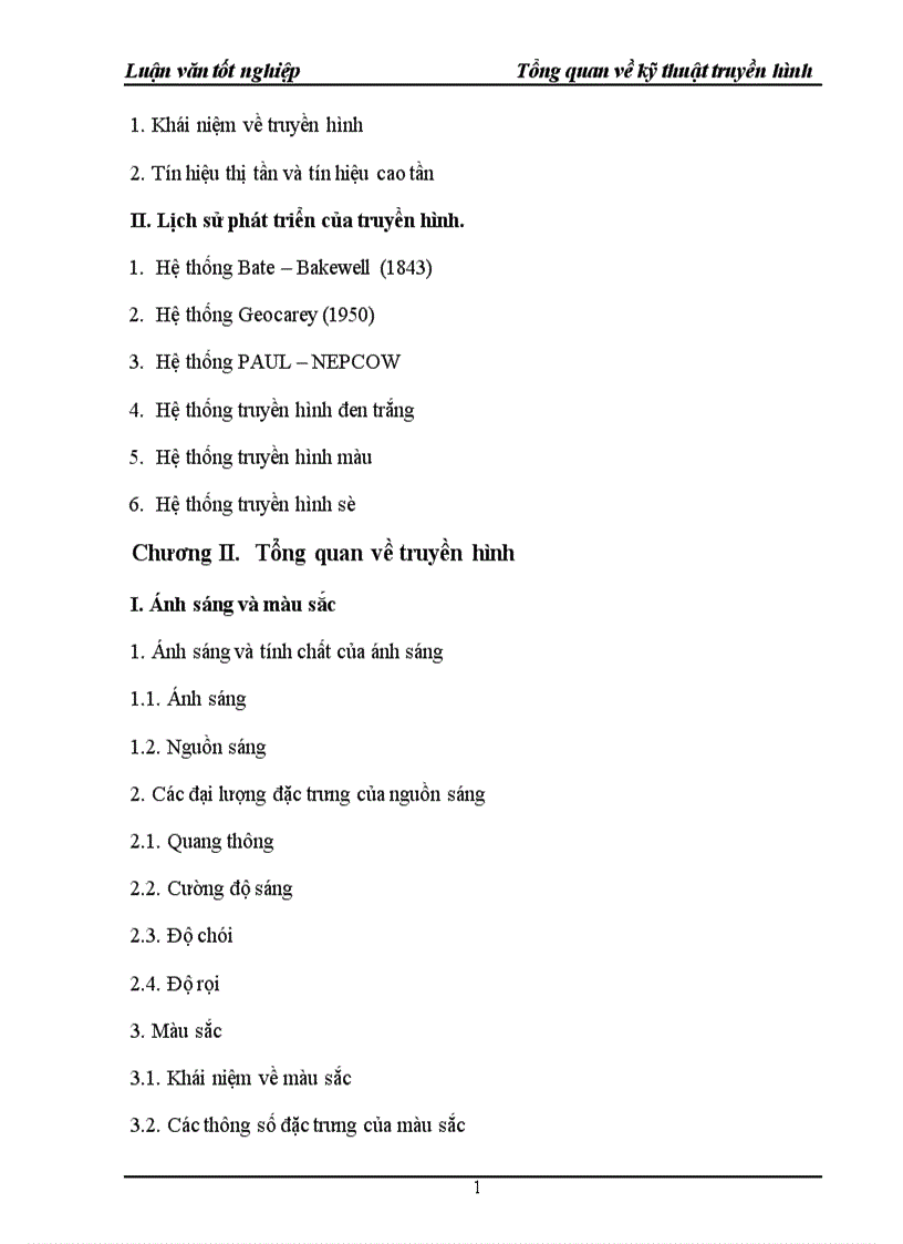 image for page Tổng quan về kỹ thuật truyền hình