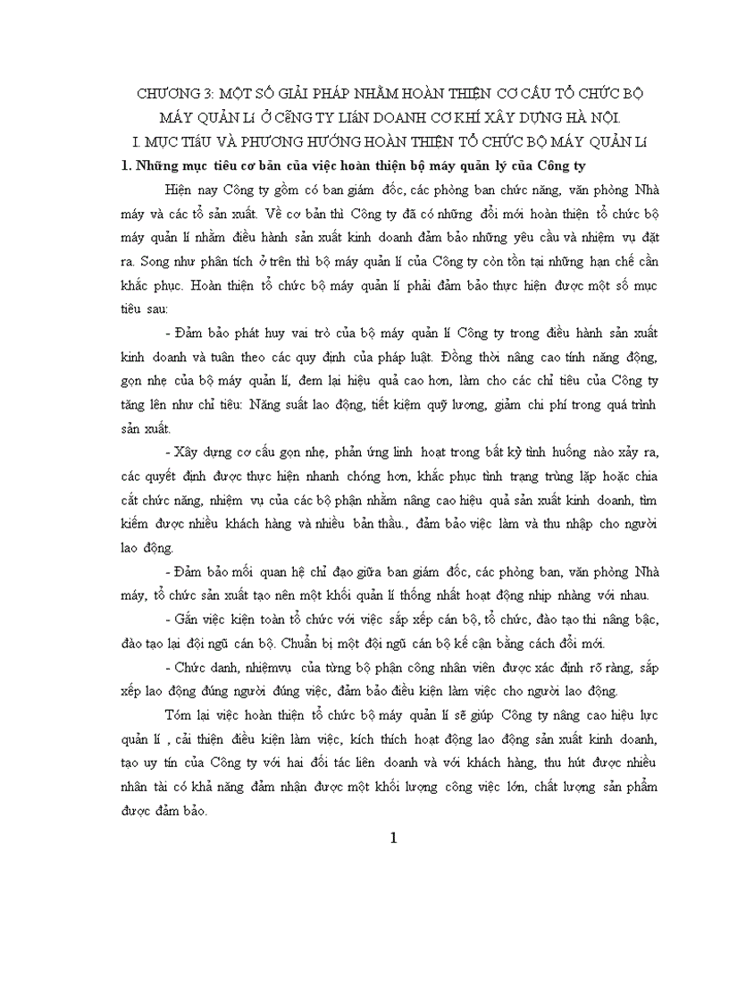 image for page Hoàn thiện cơ cấu tổ chức bộ máy quản lý tại Công ty liên doanh cơ khí xây dựng 1